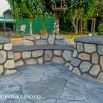 outdoor concrete seating