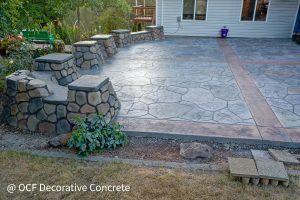 stamped concrete outdoor sitting