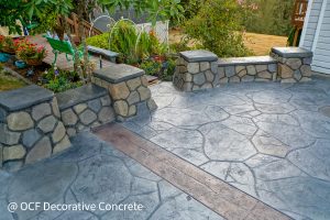 stamped concrete outdoor sitting