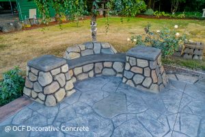 stamped concrete outdoor sitting