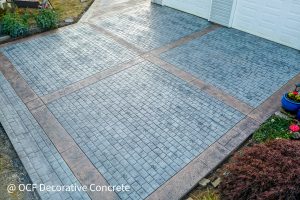 OCF stamped concrete patio