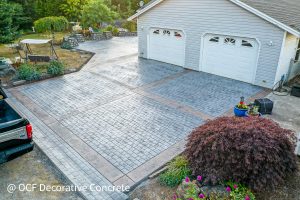 OCF stamped concrete patio