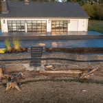 outdoor stamped concrete by house