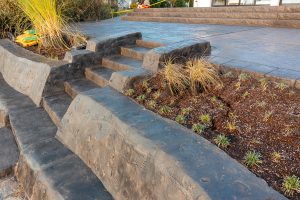stamped concrete stairs