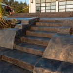 stamped concrete stairs