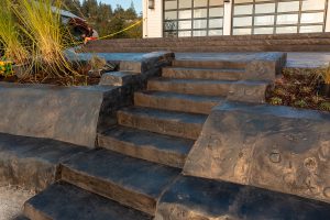 stamped concrete stairs