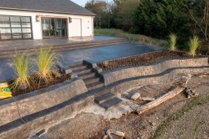 stamped concrete outdoor walls