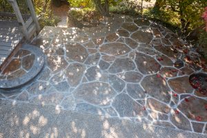 OCF flagstone stamped concrete