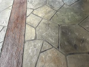 flagstone cobble stone concrete