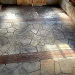 stamped flagstone with borders