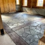 stamped flagstone with borders