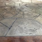 OCF stamped concrete in the barns