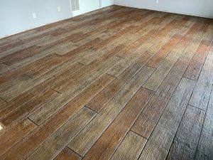 wood plank concrete restoration