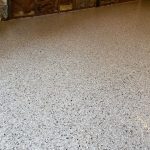 Speckled concrete garage floors 
