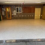Epoxy Flake Floor and Acid Stain 