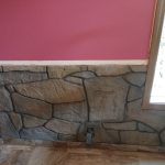 concrete overlay over wainscoting