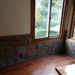 concrete overlay over wainscoting