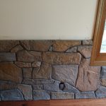 concrete overlay over wainscoting