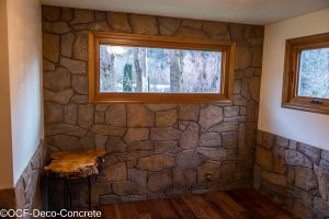 stamped concrete on home walls | Decorative Concrete including stamped concrete, overlays, epoxy floors, and vertical rock. stamped concrete on home walls
