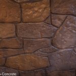 stamped concrete over wainscoting 