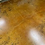 acid stained flooring on the oregon coast