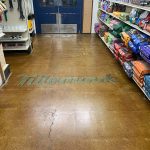 acid stained store flooring