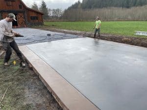 cobblestone concrete stamping driveway