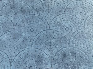 cobblestone concrete stamping driveway