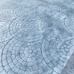 cobblestone concrete stamping driveway
