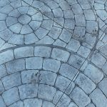 cobblestone concrete stamping driveway