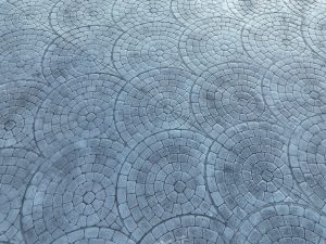 cobblestone concrete stamping driveway