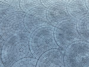 cobblestone concrete stamping driveway