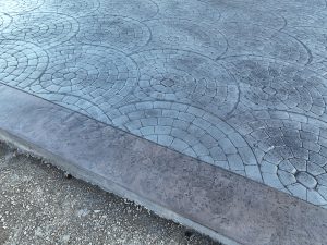 cobblestone concrete stamping driveway