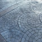 cobblestone concrete stamping driveway