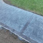 cobblestone concrete stamping driveway