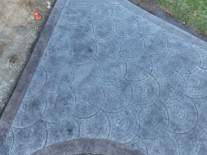 cobblestone concrete stamping driveway