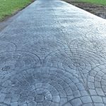 cobblestone concrete stamping driveway