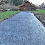 cobblestone concrete stamping driveway