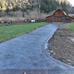 cobblestone concrete stamping driveway