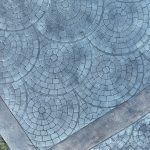 cobblestone concrete stamping driveway
