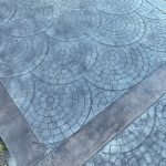 cobblestone concrete stamping driveway
