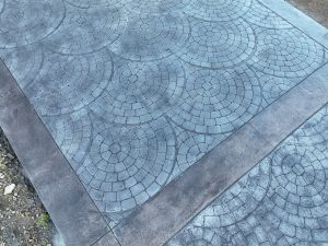 cobblestone concrete stamping driveway
