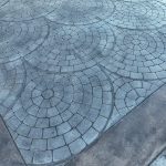 cobblestone concrete stamping driveway
