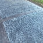 cobblestone concrete stamping driveway