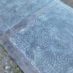 cobblestone concrete stamping driveway