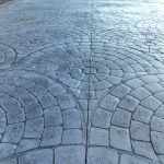 cobblestone concrete stamping driveway