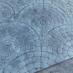 cobblestone concrete stamping driveway