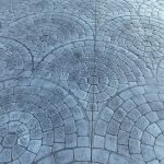cobblestone concrete stamping driveway