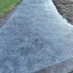 cobblestone concrete stamping driveway