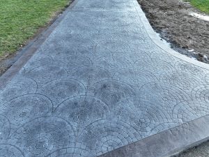 cobblestone concrete stamping driveway